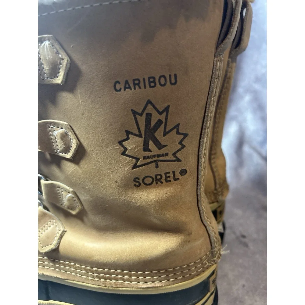 Sorel Caribou Boots Size 10 Made in Canada Kaufman Leather Winter Snow Boots